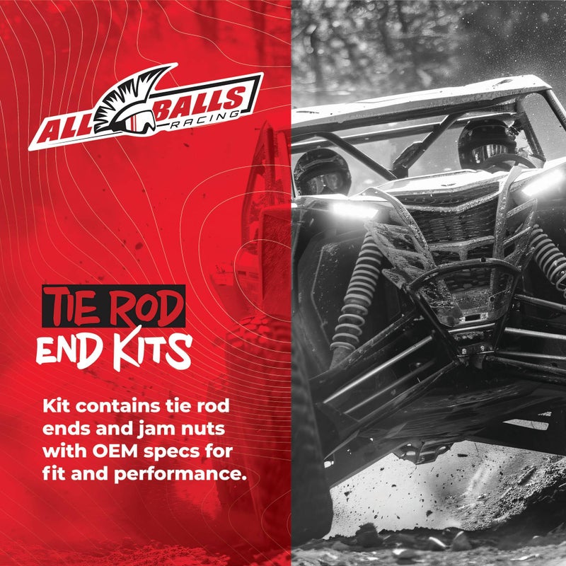 All Balls Tie Rod End Kit 51-1001 Compatible With/Replacement For Honda FL250 1977-1984, TRX125 1985-1988, TRX200 1984, TRX200SX 1986-1988, TRX70 1986-1987, TRX90 1993-2018 - Image 4